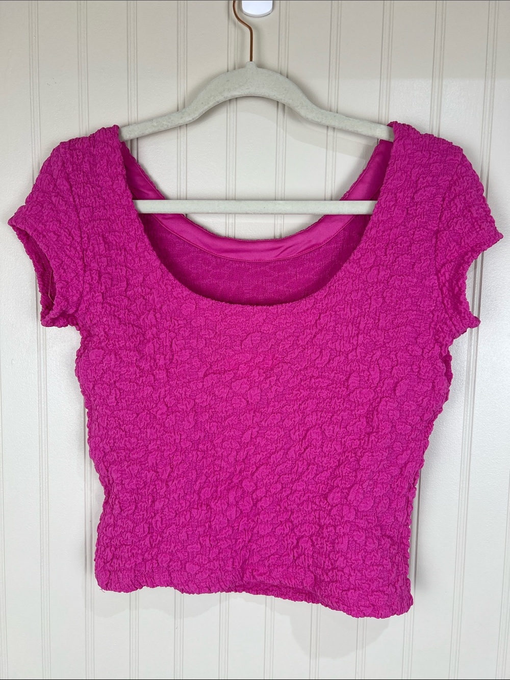NWT Anthropologie Maeve Socialite Popcorn Pink Rose Tee Size XXS - Picture 5 of 9